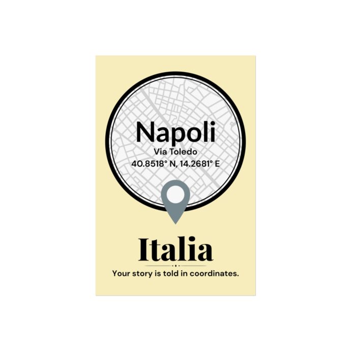 Naples Coordinates Poster