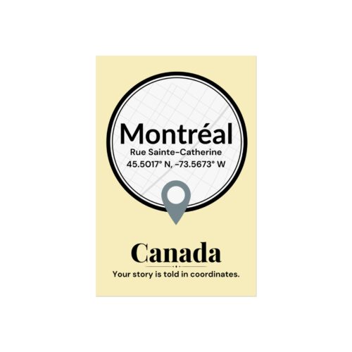 Montreal Coordinates Poster