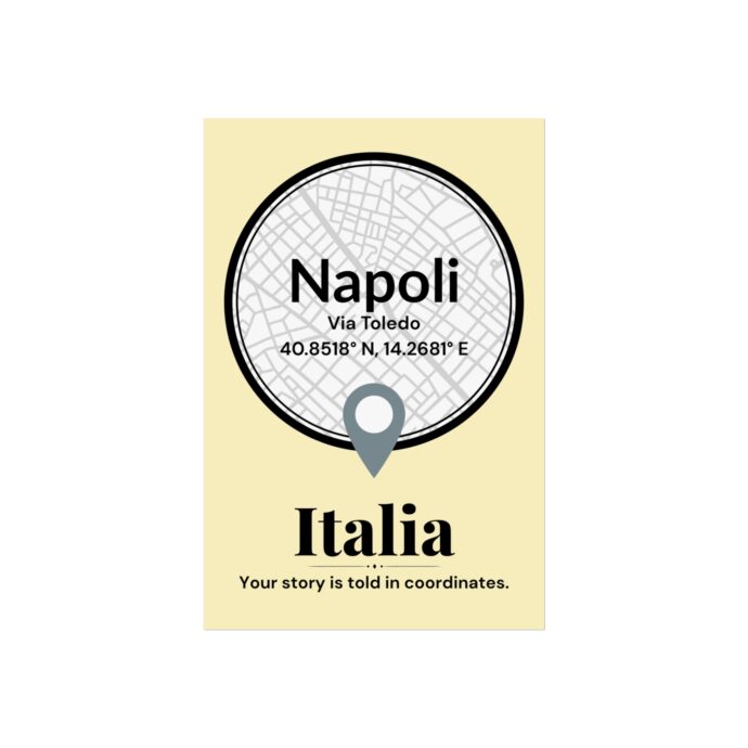 Naples Coordinates Poster - Image 3