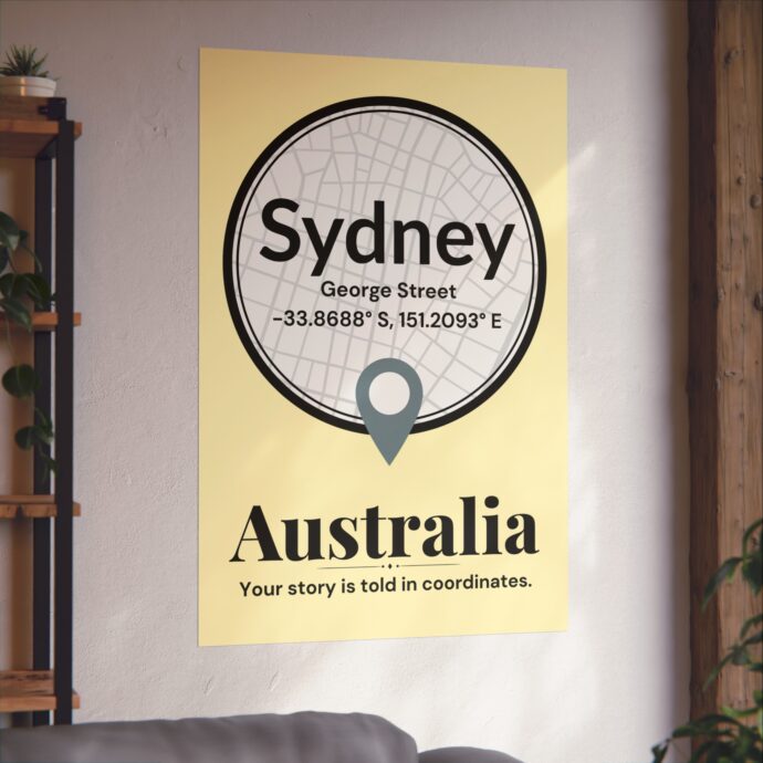 Sydney Coordinates Poster - Image 4