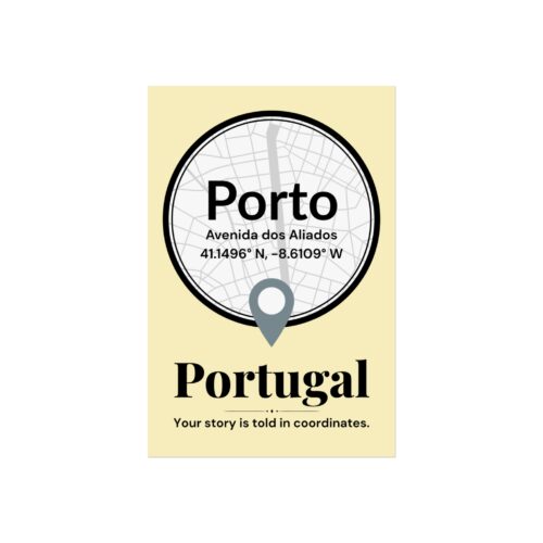 Porto Coordinates Poster