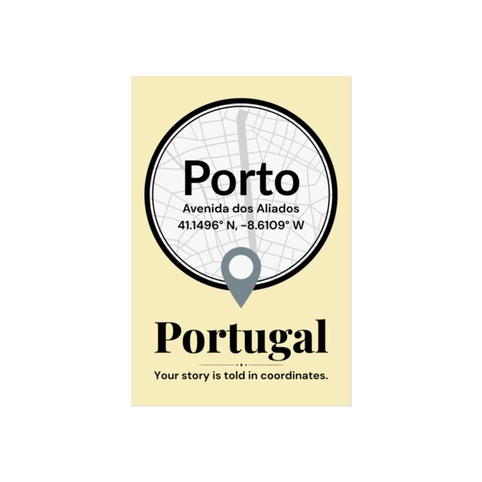 Porto Coordinates Poster