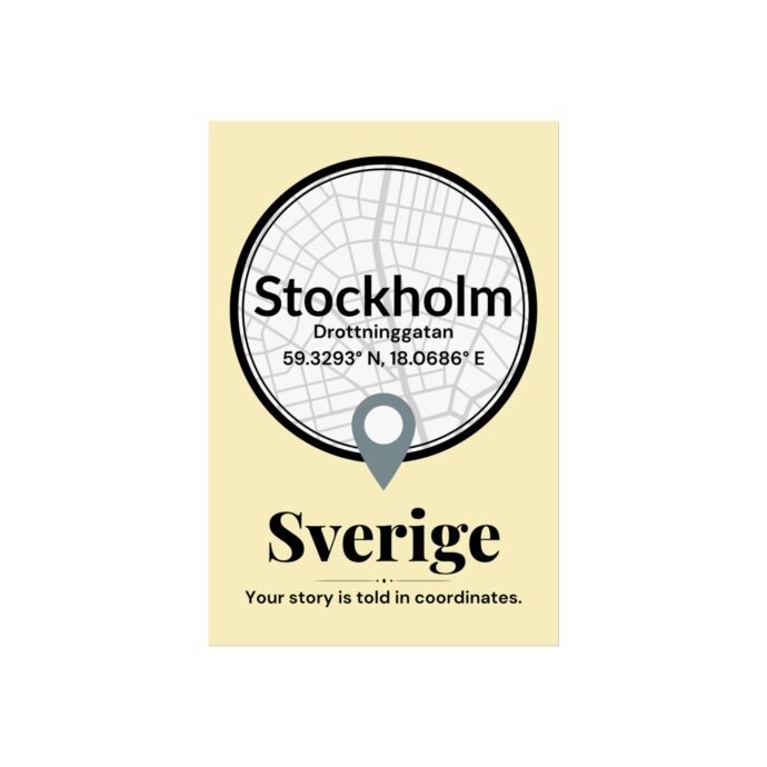 Stockholm Coordinates Poster