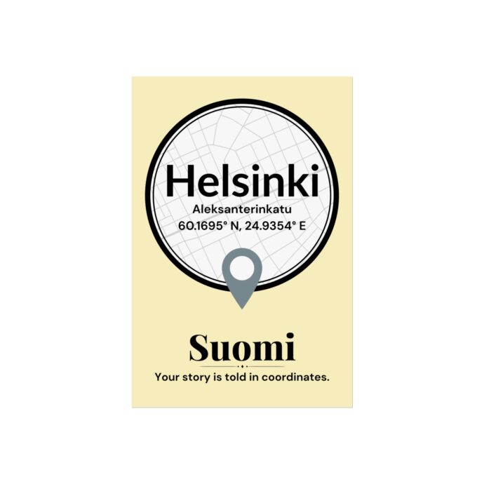 Helsinki Coordinates Poster