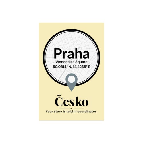 Prague Coordinates Poster