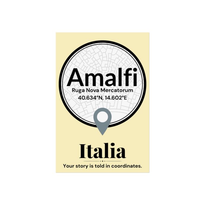 Amalfi Coordinates Poster
