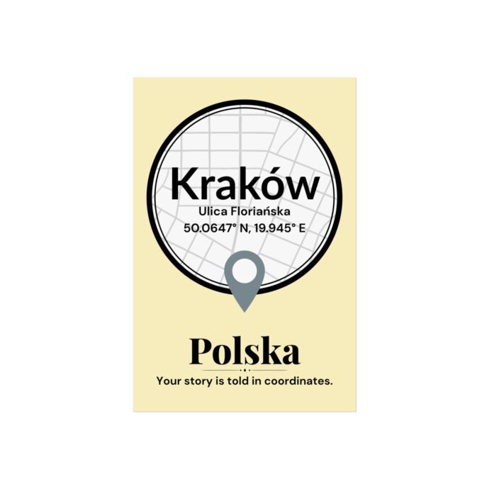 Kraków Coordinates Poster - Image 3