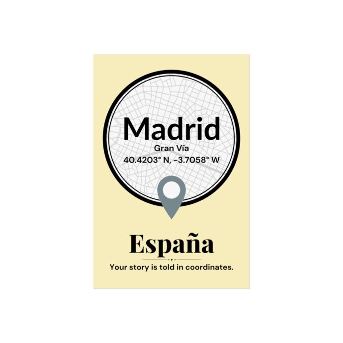 Madrid Coordinates Poster - Image 3