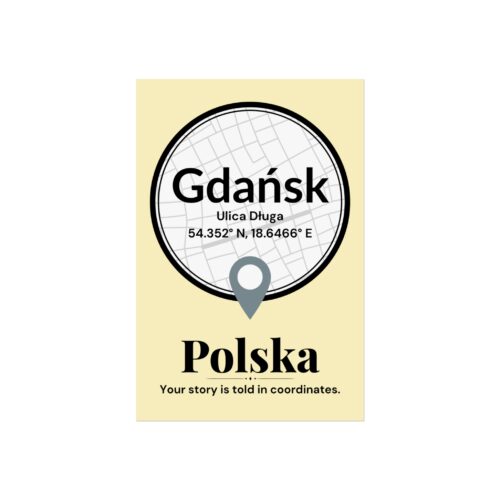Gdańsk Coordinates Poster
